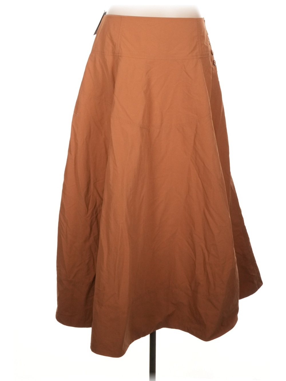 Ulla Johnson Cedar Rust Tan Button Accent Maxi Midi Skirt - Picture 5 of 12